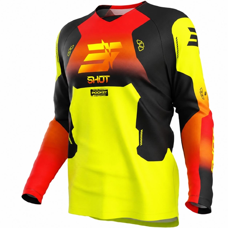 Shot Draw Rocket gyerek motokrossz mez fluo sárga