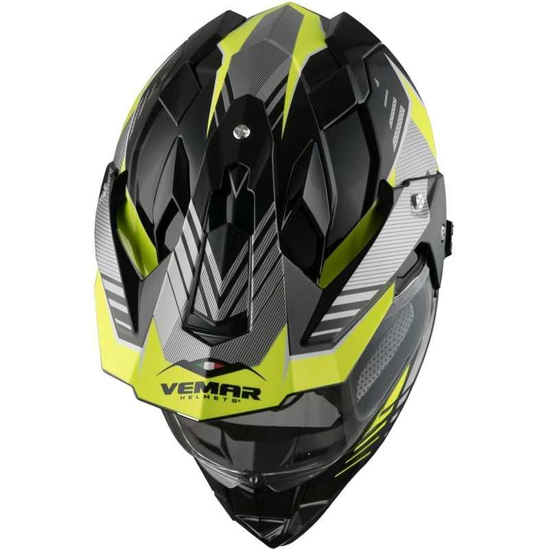 Enduro sisak Vemar Kona Explorer fekete-ezüst-fluo sárga eladó kiárusítás