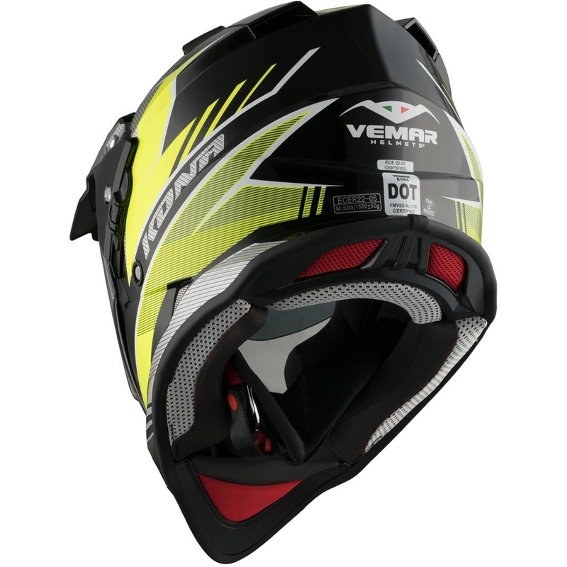 Enduro sisak Vemar Kona Explorer fekete-ezüst-fluo sárga eladó kiárusítás