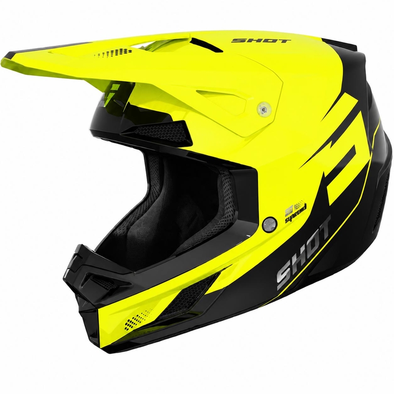 Shot Speed S gyerek motokrossz bukósisak fényes fluo sárga