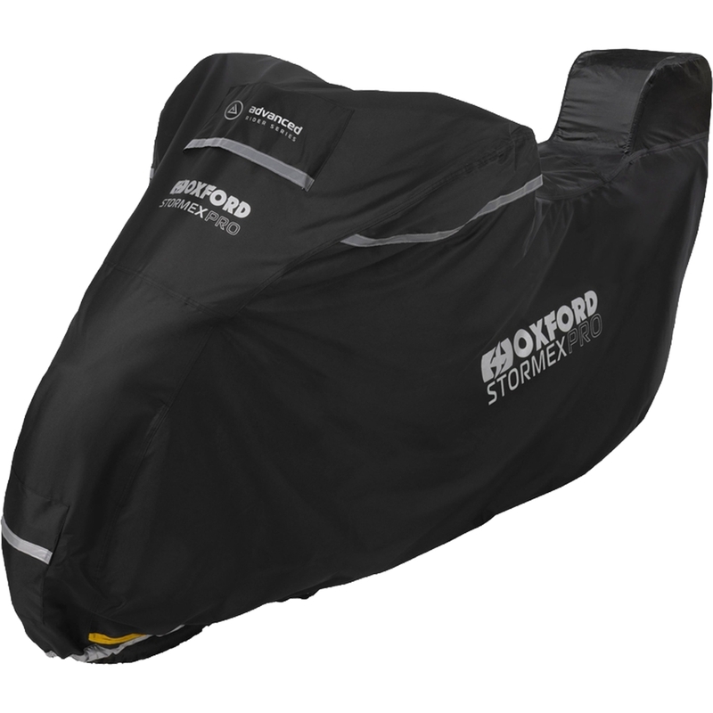 Oxford Stormex ProOxford Stormex Pro motorkerékpár ponyva (hátsó dobozhoz kialakított résszel) fekete