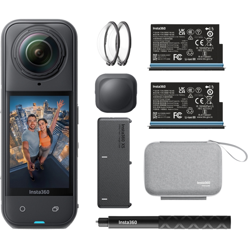 Insta360 X5 Essentials Bundle akciókamera fekete