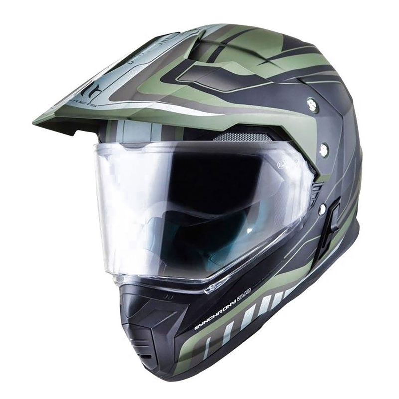 Enduro sisak MT Synchrony Duosport SV Tourer zöld-fekete matt