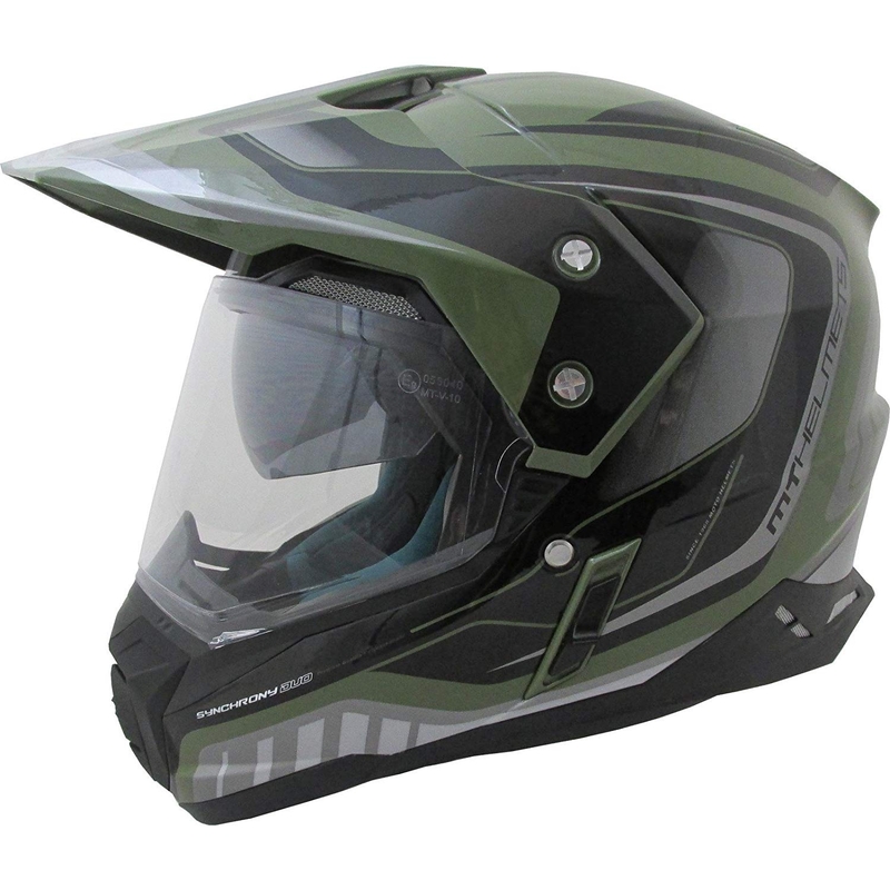 Enduro sisak MT Synchrony Duosport SV Tourer zöld-fekete matt
