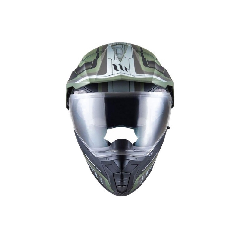 Enduro sisak MT Synchrony Duosport SV Tourer zöld-fekete matt