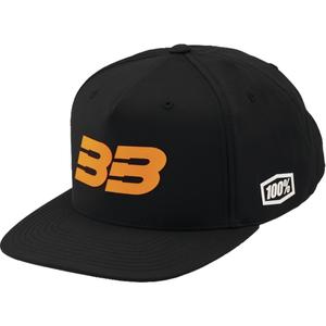 100% BB33 Snapback siltes sapka fekete-narancssárga