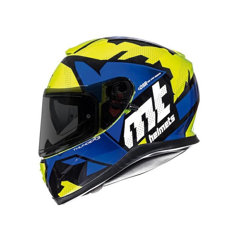 Integrált motoros sisak MT Thunder 3 SV Torn fluo sárga-kék akció kiárusítás
