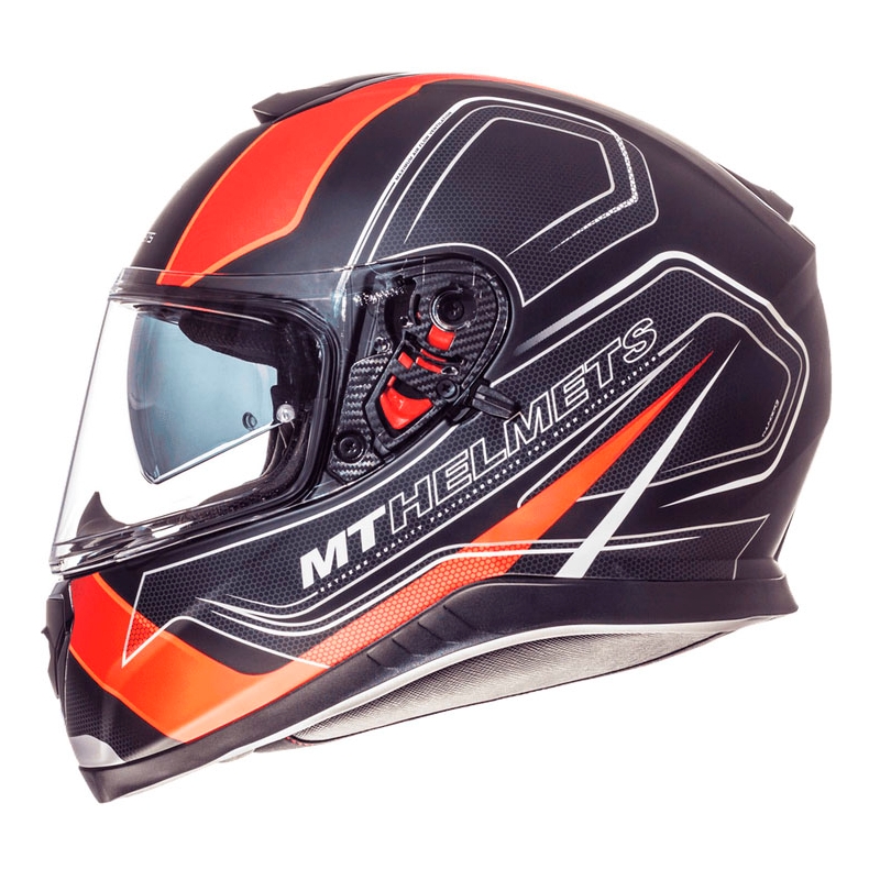 Integrált motorkerékpár sisak MT Thunder 3 SV Trace Fekete Matt-Fluo Orange Eladó kiárusítás