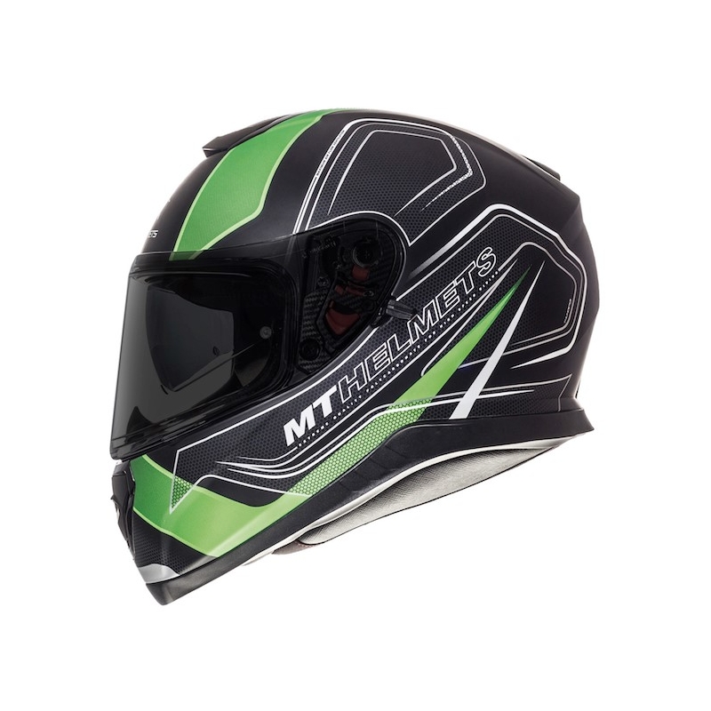 Integrált motorkerékpár sisak MT Thunder 3 SV Trace fekete matt-fluo zöld akció kiárusítás