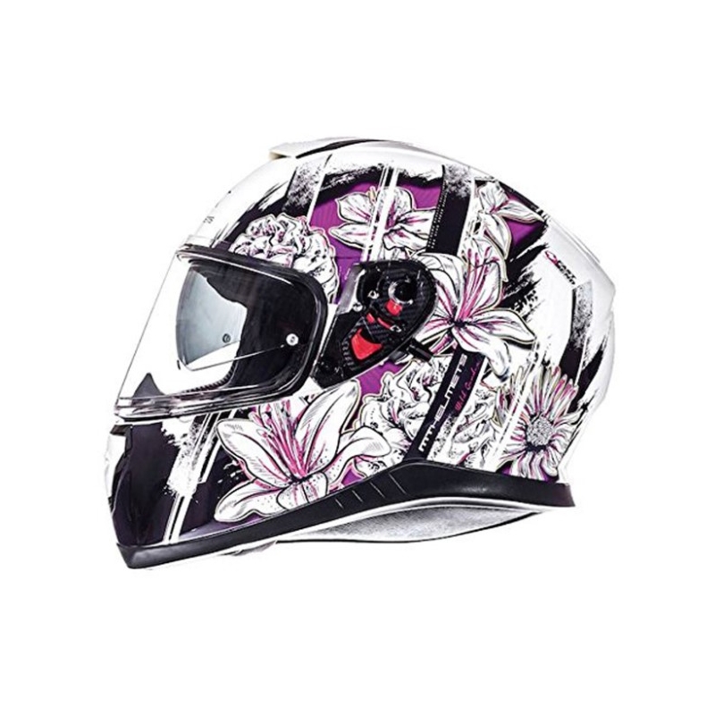 Integrált motoros sisak MT Thunder 3 SV Wild Garden fehér-lila