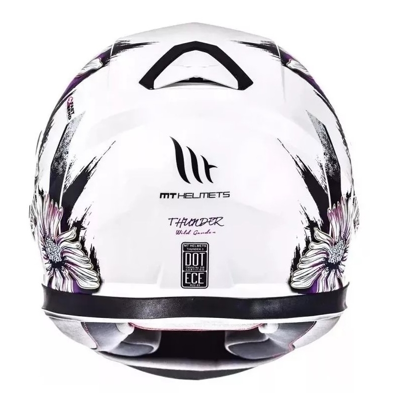 Integrált motoros sisak MT Thunder 3 SV Wild Garden fehér-lila