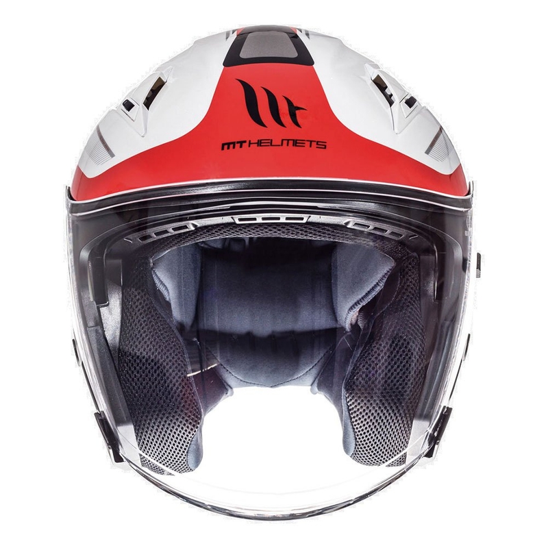 Motorkerékpár sisak nyitva MT Avenue SV Crossroad fehér-piros