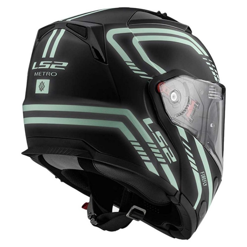 Billenő sisak LS2 FF324 Metro Firefly fekete matt