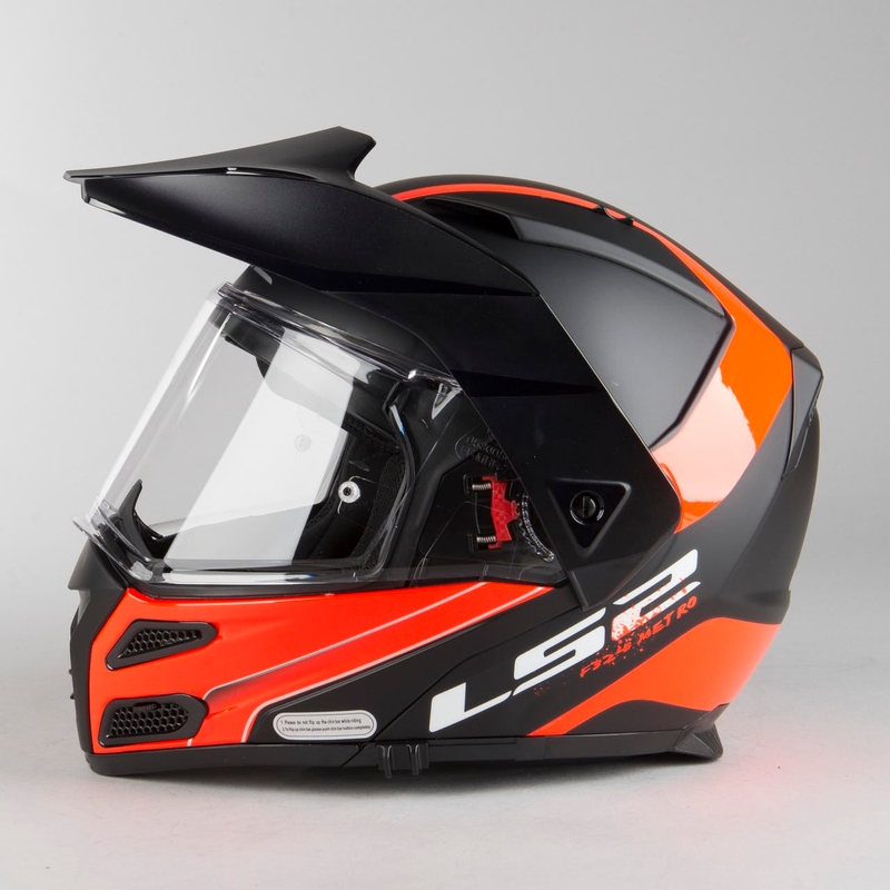Billenő sisak LS2 FF324 Metro EVO Rapid fekete-narancssárga akció kiárusítás