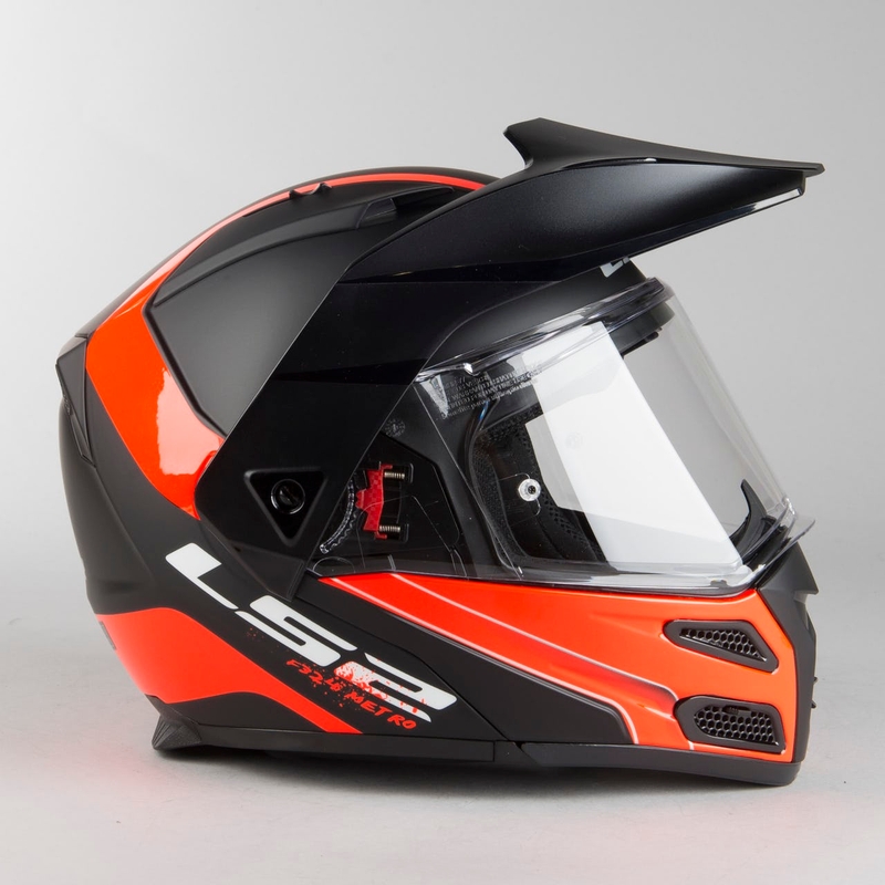 Billenő sisak LS2 FF324 Metro EVO Rapid fekete-narancssárga akció kiárusítás