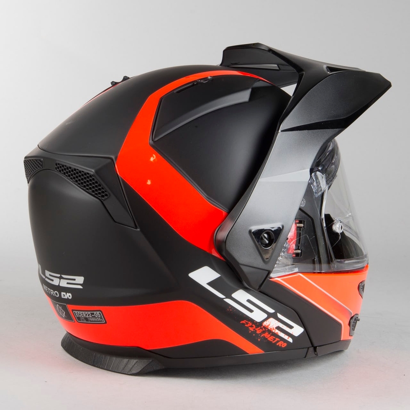 Billenő sisak LS2 FF324 Metro EVO Rapid fekete-narancssárga akció kiárusítás