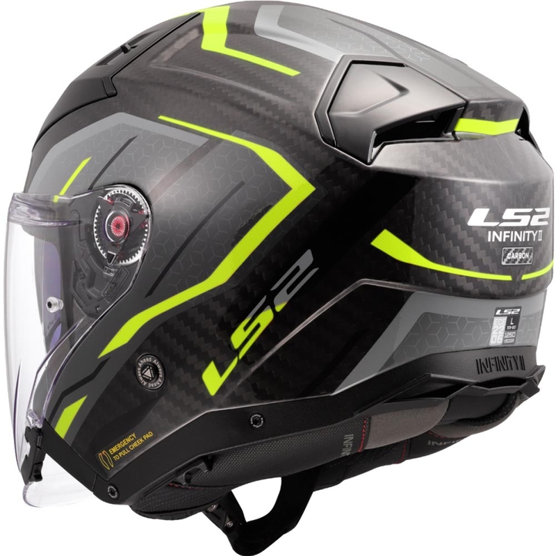 LS2 OF603 Infinity II C Urus nyitott motoros bukósisak fluo sárga