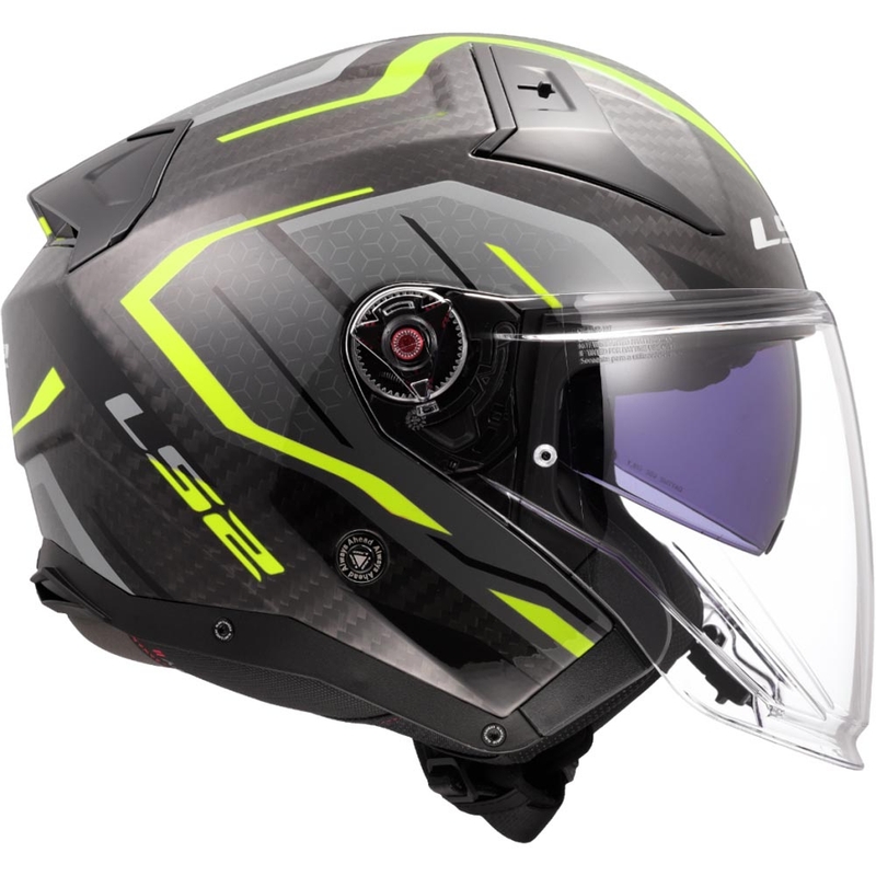 LS2 OF603 Infinity II C Urus nyitott motoros bukósisak fluo sárga