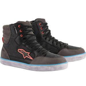 Alpinestars J-6 Waterproof motoros cipő fekete-antracit-világoskék