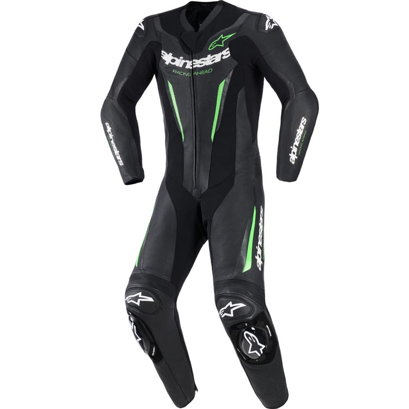 Alpinestars GP FORCE V2 egyrészes motoros bőroverál fekete-zöld