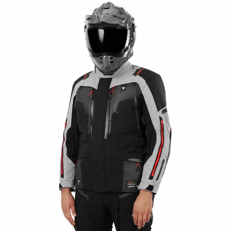 Shima Hero 3.0 motoros kabát szürke-piros