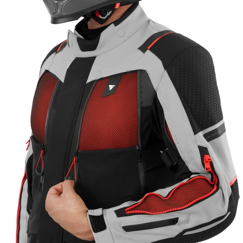 Shima Hero 3.0 motoros kabát szürke-piros