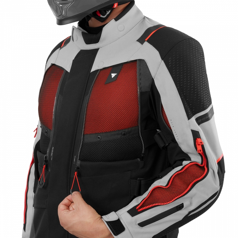 Shima Hero 3.0 motoros kabát szürke-piros