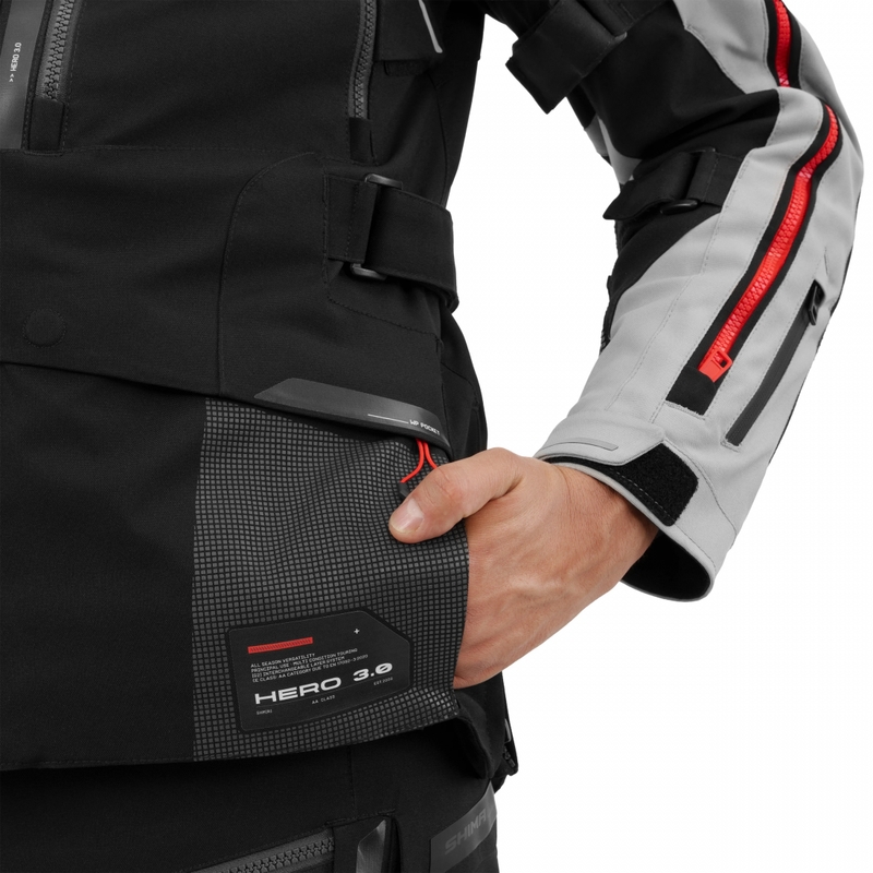 Shima Hero 3.0 motoros kabát szürke-piros