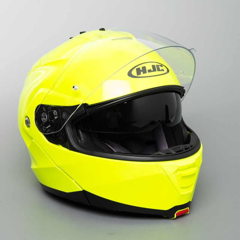 Billenő motoros sisak HJC IS-MAX II fluo zöld
