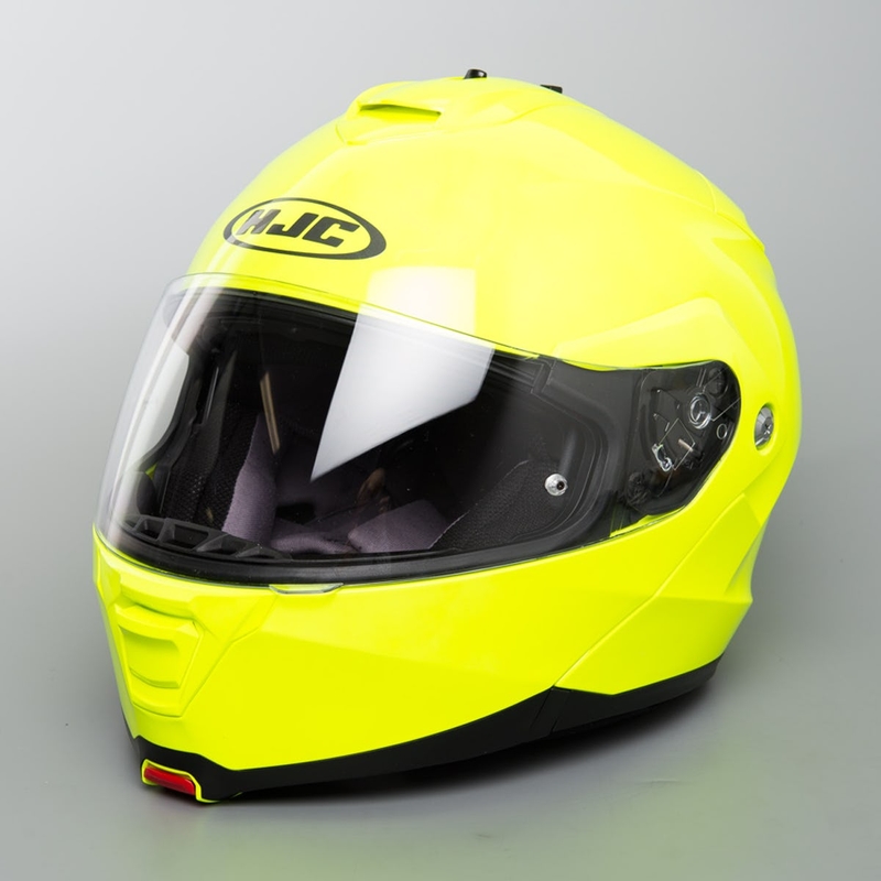 Billenő motoros sisak HJC IS-MAX II fluo zöld