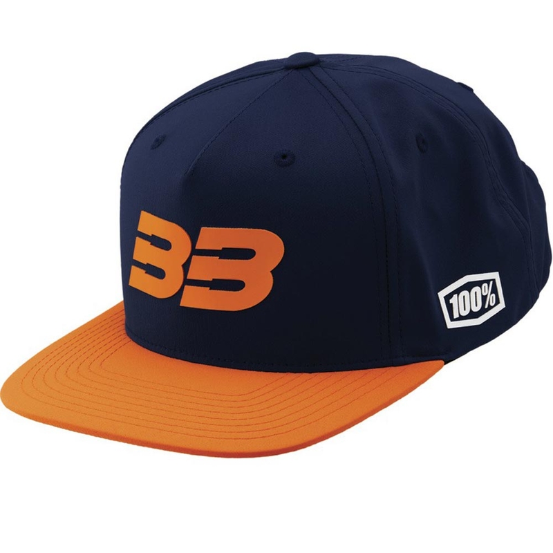 100% BB33 Snapback siltes sapka kék-narancssárga