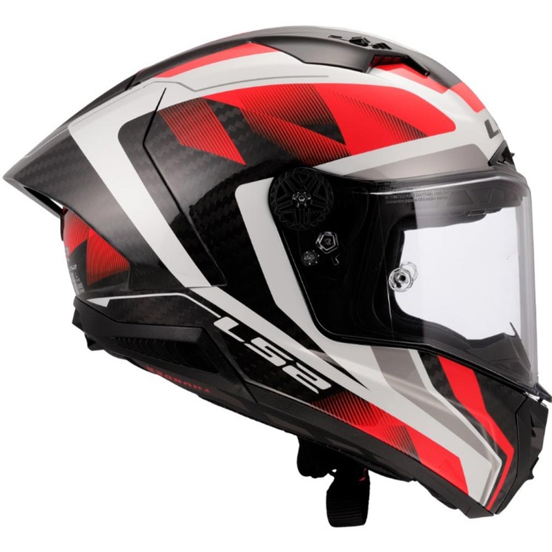 LS2 FF805 Thunder C GP Aero Raute zárt motoros bukósisak fehér-piros