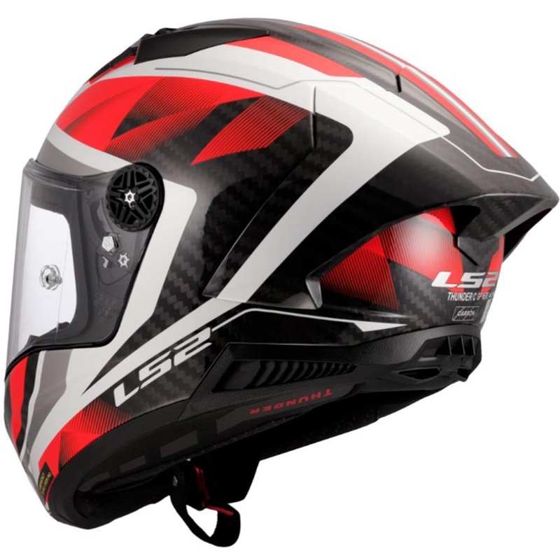 LS2 FF805 Thunder C GP Aero Raute zárt motoros bukósisak fehér-piros