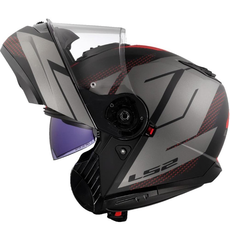 Vyklápěcí helma na motorku LS2 FF908 Strobe II Code černo-šedá