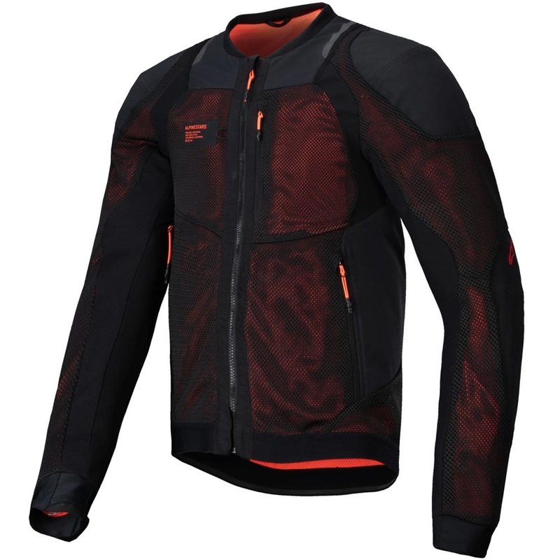Alpinestars TROOP-AIR PRO motoros kabát fekete-fluo piros