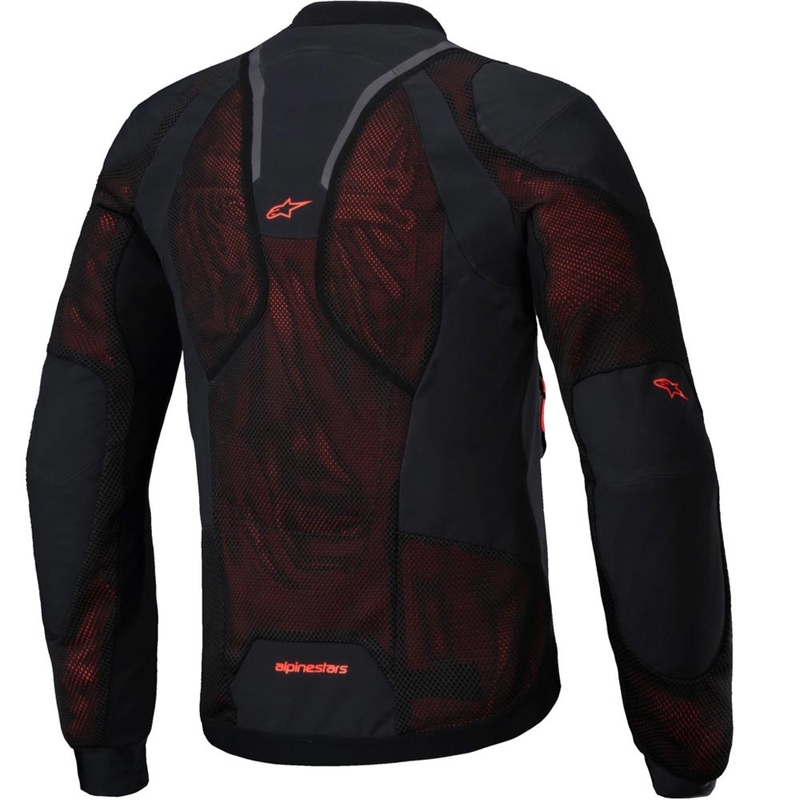 Alpinestars TROOP-AIR PRO motoros kabát fekete-fluo piros