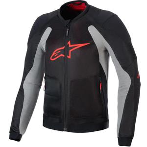 Alpinestars TROOP-AIR PRO motoros kabát fekete-világosszürke-piros