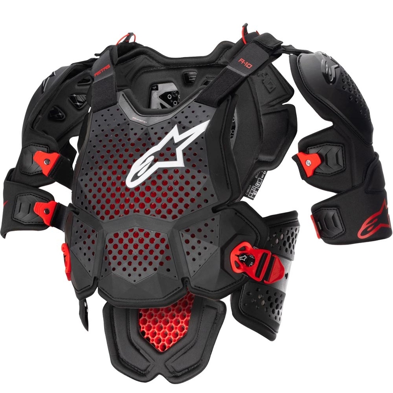 Alpinestars A-10 2 protektoring fekete-antracit-piros
