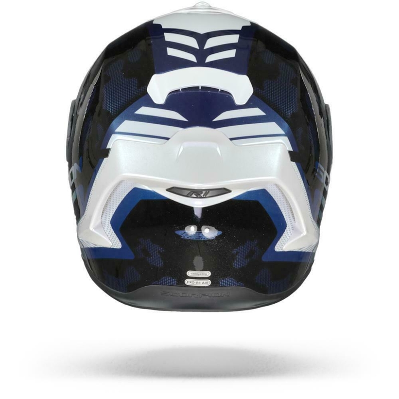 Beépített sisak Scorpion EXO-R1 Air Ogi fekete-fehér-kék