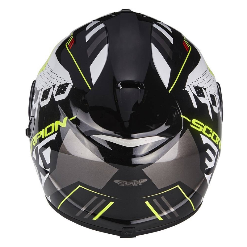 Integrált motoros sisak Scorpion Exo-1400 Air póló fekete-fluo sárga akció kiárusítás