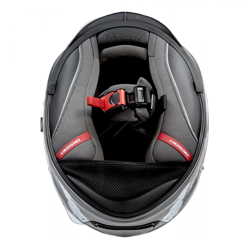 Integrált sisak Scorpion EXO-510 Air Marcus fekete matt-ezüst-fehér