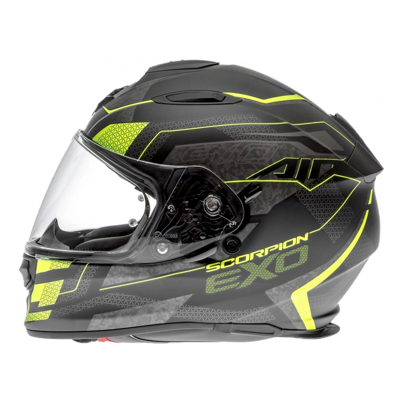 Beépített motoros sisak Scorpion EXO-510 Air Galva fekete matt-sárga eladó kiárusítás