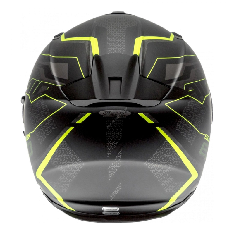 Beépített motoros sisak Scorpion EXO-510 Air Galva fekete matt-sárga eladó kiárusítás