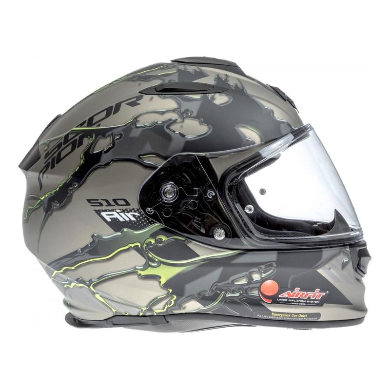Integrált sisak Scorpion EXO-510 Air Likid titán-fluo sárga eladó kiárusítás