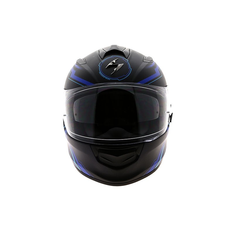 Beépített motoros sisak Scorpion EXO-510 Air Sync fekete matt-kék akció kiárusítás