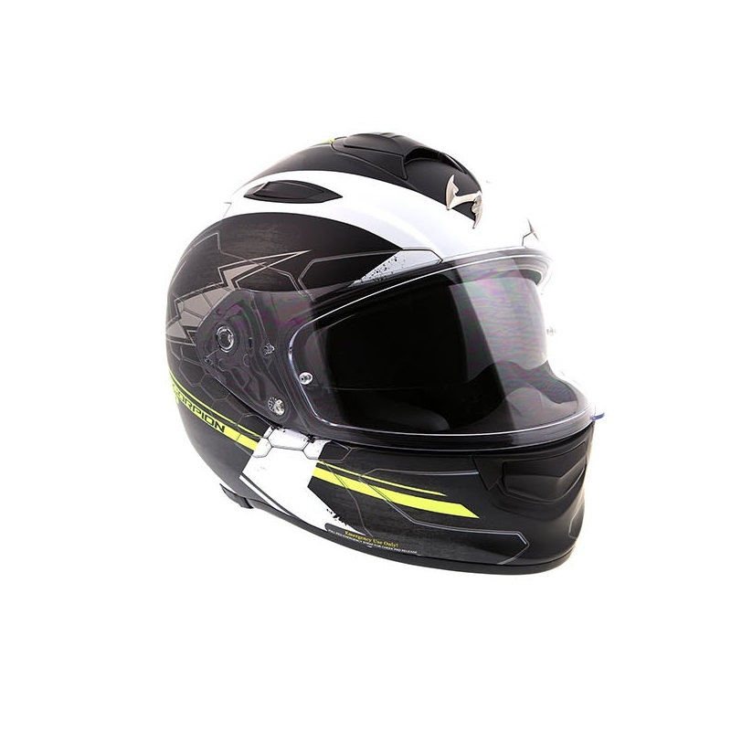 Integrált sisak Scorpion EXO-510 Air Cross fekete-fehér-fluo sárga eladó kiárusítás
