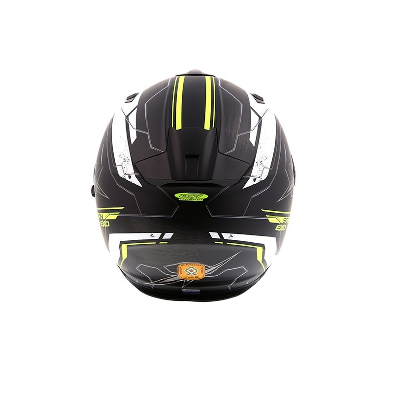 Integrált sisak Scorpion EXO-510 Air Cross fekete-fehér-fluo sárga eladó kiárusítás