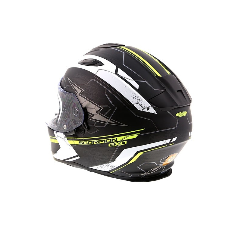 Integrált sisak Scorpion EXO-510 Air Cross fekete-fehér-fluo sárga eladó kiárusítás