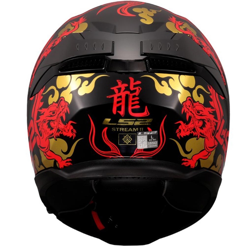 LS2 FF808 Drako zárt motoros bukósisak fekete-piros