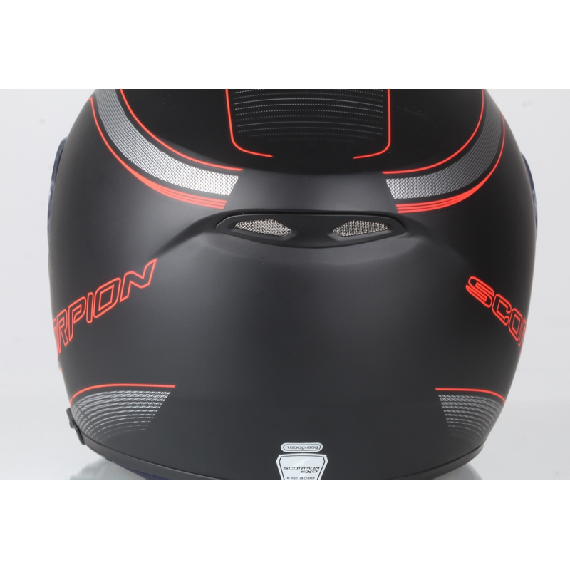 Motoros sisak Flip Scorpion EXO-3000 Stroll Fekete Matt-Red Akció kiárusítás